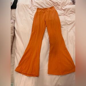 Orange urban outfitters flare soft pants